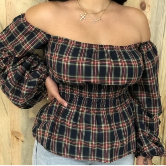 🚨//The Ginger// Plaid puff sleeve - Picture 7 of 7